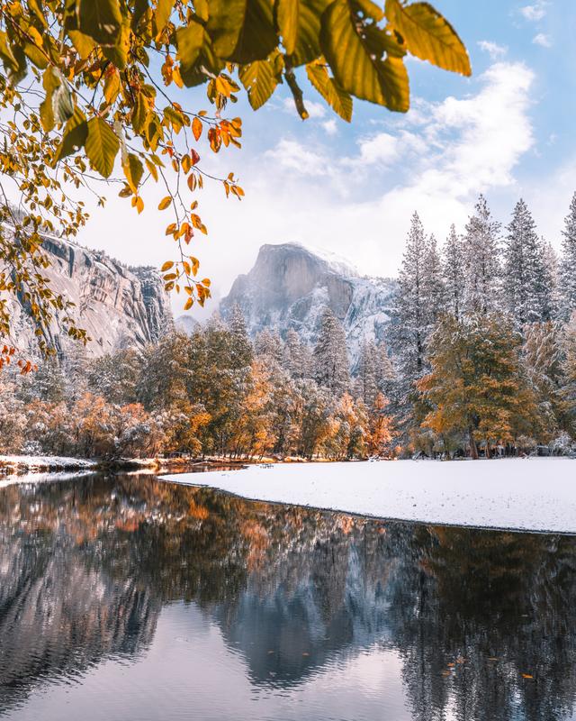 Yosemite Half Dome in Winter